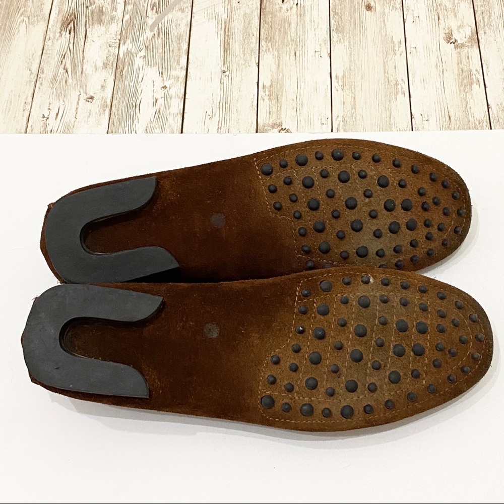 KROLL Italy Brown Suede Leather Men’s Loafers 44 - Picture 4 of 16